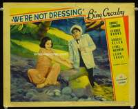 s779 WE'RE NOT DRESSING movie lobby card '34 Gracie Allen, Leon Errol