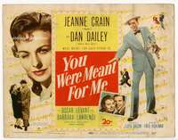 s164 YOU WERE MEANT FOR ME movie title lobby card '48 Jeanne Crain, Dailey
