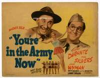 s165 YOU'RE IN THE ARMY NOW movie title lobby card '41 Durante, Silvers
