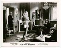 t167 LOVE IS MY PROFESSION 8x10.25 movie still '59 naked Bardot!