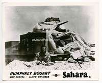 t259 SAHARA English Front of House movie lobby card R50s Humphrey Bogart by tank!