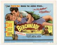 v030 BEACHHEAD movie title lobby card '54 United States Marine Tony Curtis!
