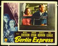 v227 BERLIN EXPRESS movie lobby card #5 '48 Merle Oberon, Paul Lukas