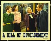 v236 BILL OF DIVORCEMENT movie lobby card '40 Maureen O'Hara, Menjou