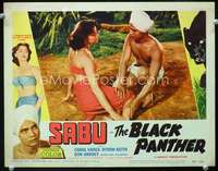 v241 BLACK PANTHER movie lobby card '56 Sabu getting touchy-feely!
