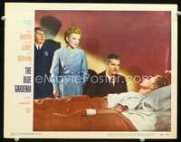 v246 BLUE GARDENIA movie lobby card #2 '53 Anne Baxter, George Reeves
