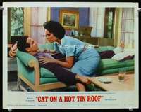 v280 CAT ON A HOT TIN ROOF movie lobby card #5 R66 Taylor, Newman