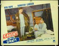 v282 CAUGHT IN THE DRAFT movie lobby card '41 Bob Hope in long johns!