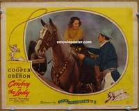 v312 COWBOY & THE LADY movie lobby card R44 Gary Cooper, Merle Oberon