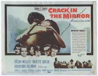 v043 CRACK IN THE MIRROR movie title lobby card '60 Orson Welles, Greco