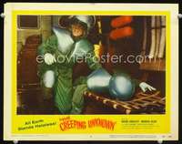 v318 CREEPING UNKNOWN movie lobby card #6 '56 Earth stands helpless!