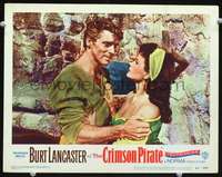 v319 CRIMSON PIRATE movie lobby card #1 '52 great Burt Lancaster c/u!