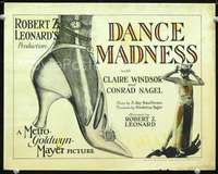 v047 DANCE MADNESS movie title lobby card '26 sexy masked Paris dancer!
