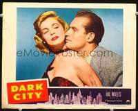 v330 DARK CITY movie lobby card #2 '50 best Heston & Liz Scott c/u!