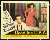 v337 DEADLINE-U.S.A. movie lobby card #8 '52 Humphrey Bogart, Hunter