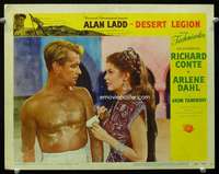 v342 DESERT LEGION movie lobby card '53 Alan Ladd, sexy Arlene Dahl!