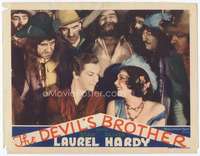 v007 DEVIL'S BROTHER movie lobby card '33 Dennis King, Thelma Todd