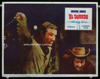 v368 EL DORADO movie lobby card #3 '66 James Caan throws knife!