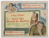 v060 EVERY GIRL SHOULD BE MARRIED movie title lobby card '48 Cary Grant