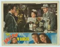v381 FALCON IN DANGER movie lobby card '43 Tom Conway in curio shop!