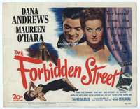 v063 FORBIDDEN STREET movie title lobby card '49 Andrews, Maureen O'Hara