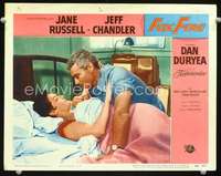 v409 FOXFIRE movie lobby card '55 sexy Jane Russell & Chandler c/u!