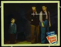 v411 FRENCH LEAVE movie lobby card #5 '48 Jackie Cooper & Coogan!