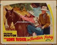 v610 LONE RIDER IN FRONTIER FURY movie lobby card '41 George Houston