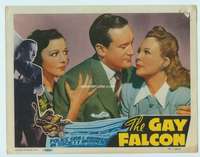 v425 GAY FALCON movie lobby card '41 George Sanders, Wendy Barrie
