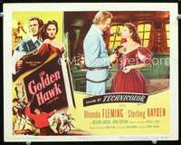 v443 GOLDEN HAWK movie lobby card '52 Rhonda Fleming, Sterling Hayden
