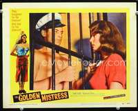 v444 GOLDEN MISTRESS movie lobby card #2 '54 John Agar, Rosemarie Bowe