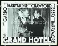 v453 GRAND HOTEL movie lobby card #8 R50s John Barrymore, Wallace Beery