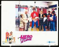 v475 HERO AT LARGE movie lobby card #2 '80 Ritter as Captain Avenger!