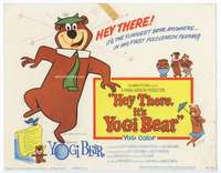 v081 HEY THERE IT'S YOGI BEAR movie title lobby card '64 Hanna-Barbera