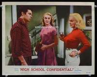 v477 HIGH SCHOOL CONFIDENTIAL movie lobby card #3 '58 Mamie Van Doren