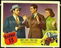 v478 HIGHWAY 13 movie lobby card #4 '49 Robert Lowery, Pamela Blake