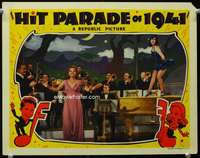 v481 HIT PARADE OF 1941 movie lobby card '40Ann Miller dances on piano