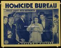 v483 HOMICIDE BUREAU movie lobby card '38 Rita Hayworth in lab!