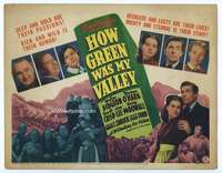v085 HOW GREEN WAS MY VALLEY movie title lobby card '41 John Ford, Pidgeon