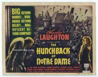 v086 HUNCHBACK OF NOTRE DAME movie title lobby card '39 best Laughton!
