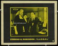 v508 ILLEGAL movie lobby card #2 '55 Edward G. Robinson, Mansfield