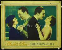 v509 IMITATION OF LIFE movie lobby card '34Claudette Colbert,William