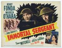 v088 IMMORTAL SERGEANT movie title lobby card '43 Henry Fonda, O'Hara