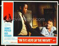 v513 IN THE HEAT OF THE NIGHT movie lobby card #4 '67 Poitier, Steiger