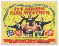 v093 IT'S ALWAYS FAIR WEATHER movie title lobby card '55 Kelly, Cyd Charisse