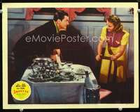 v532 JOSETTE movie lobby card '38 Simone Simon & Robert Young dining!