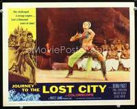v534 JOURNEY TO THE LOST CITY movie lobby card #1 '59sexy Debra Paget