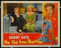 v544 KID FROM BROOKLYN movie lobby card '46 Danny Kaye, Virginia Mayo