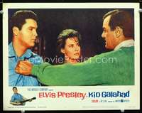 v545 KID GALAHAD movie lobby card #3 '62 Elvis Presley, Gig Young