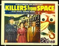 v547 KILLERS FROM SPACE movie lobby card #8 '54 scared Barbara Bestar